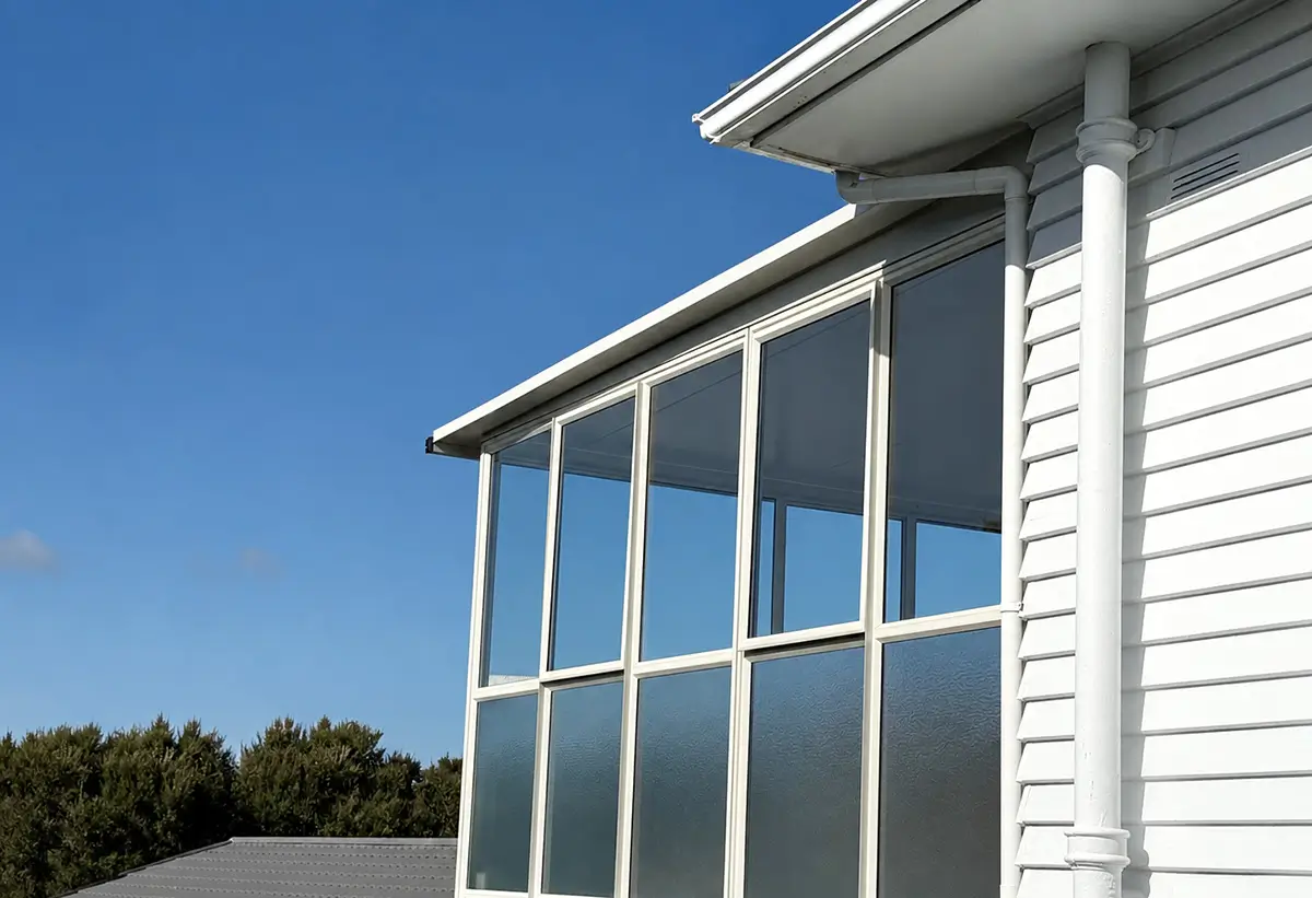 View from outside of a conservatory with a new roof replacement
