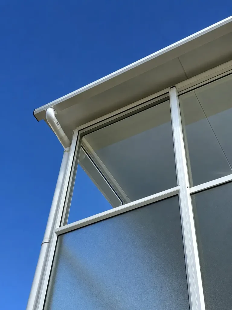 Close up of thermal roof on a conservatory